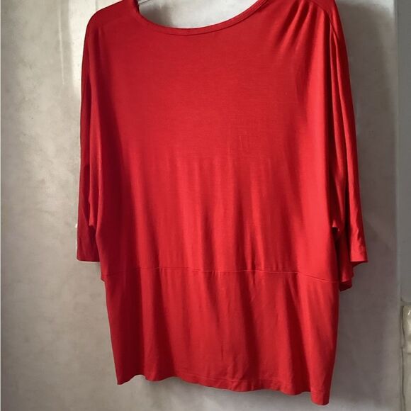 Trina Turk XL Red front knot top - Picture 4 of 9
